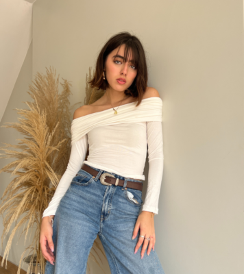 Off Shoulder Corrugado